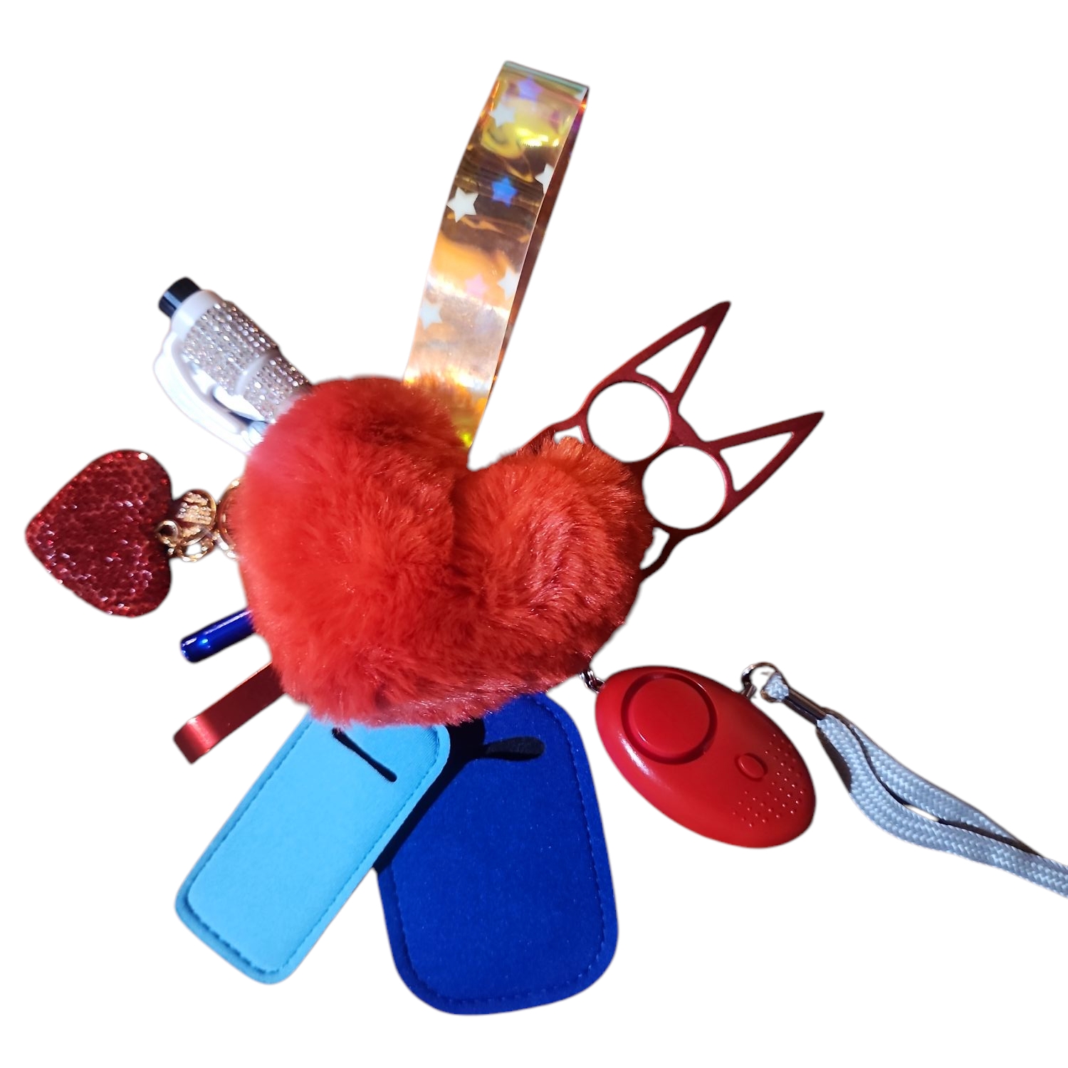 Red Heart Keychain Accessory Set
